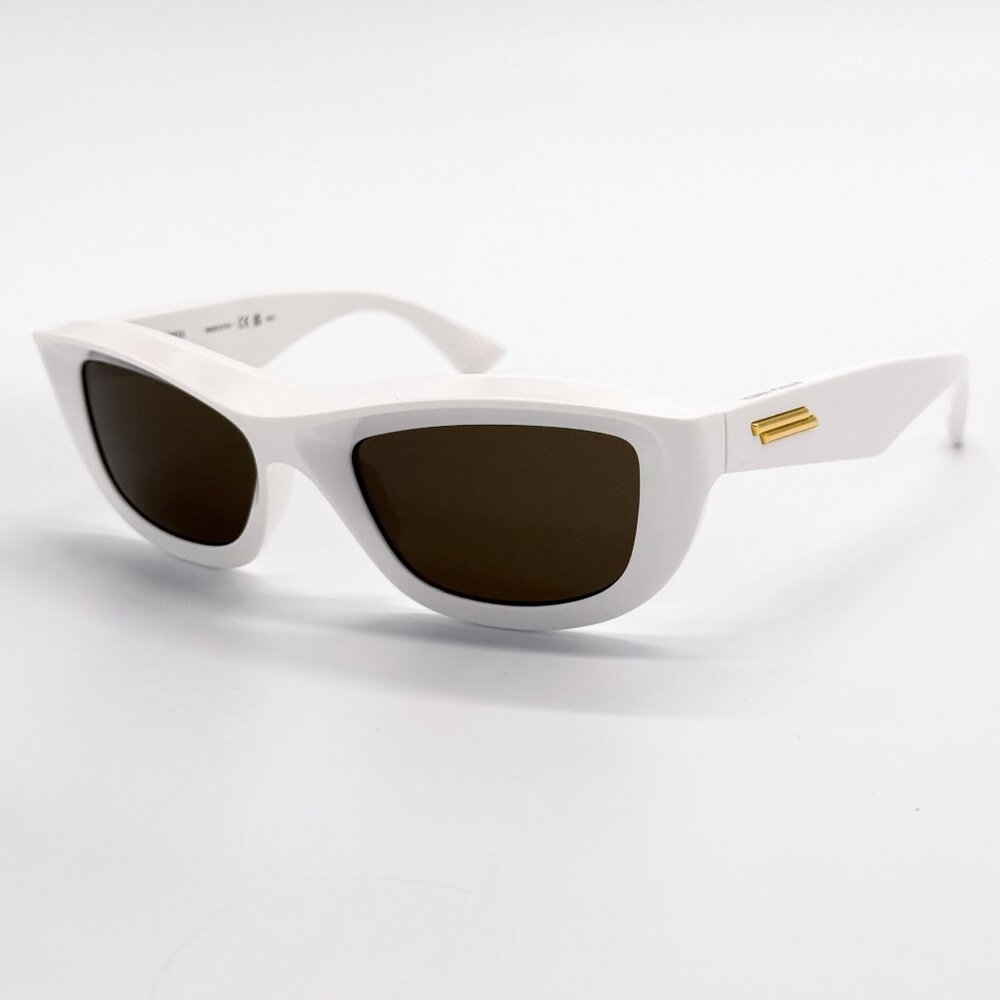 NEW BOTTEGA VENETA SUNGLASSES BV1326S 004 IVORY WOMEN EYEWEAR